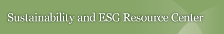 Sustainability and ESG Resource Center